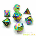 Bescon Fantasy Rainbow Solid Metal 7pcs Dice Set